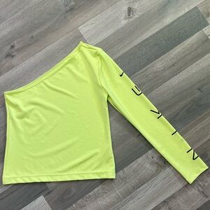 EUC Nike Neon Green 1 Arm Athletic Long Sleeve Top
